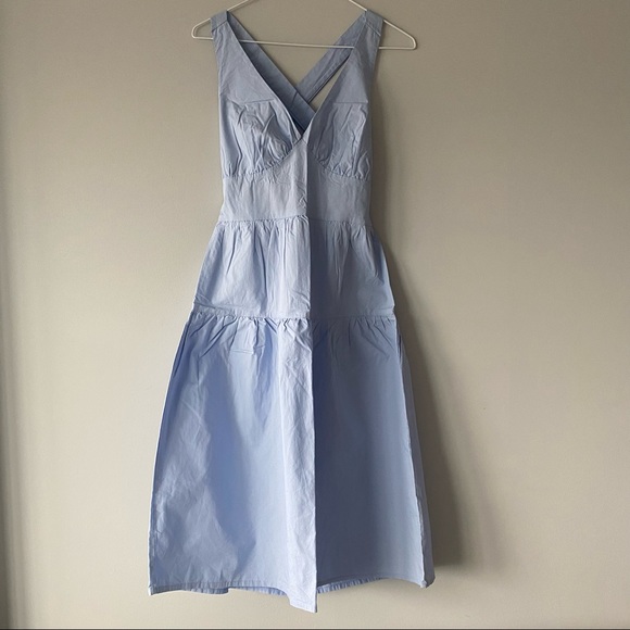 Light blue midi sundress with open back - Picture 2 of 5